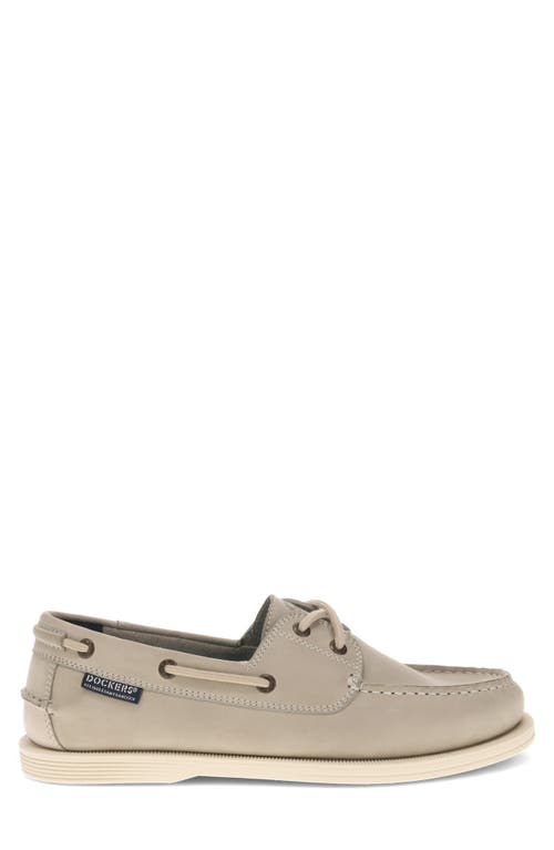 Dockers Mens Dennison Genuine Leather Dress Casual Boat Shoe In Light Grey