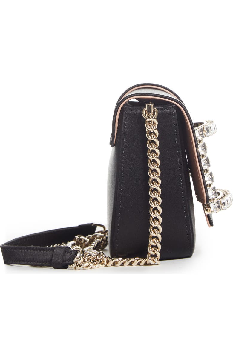 Roger Vivier Très Vivier Crystal Buckle Crossbody Bag, Alternate, color,