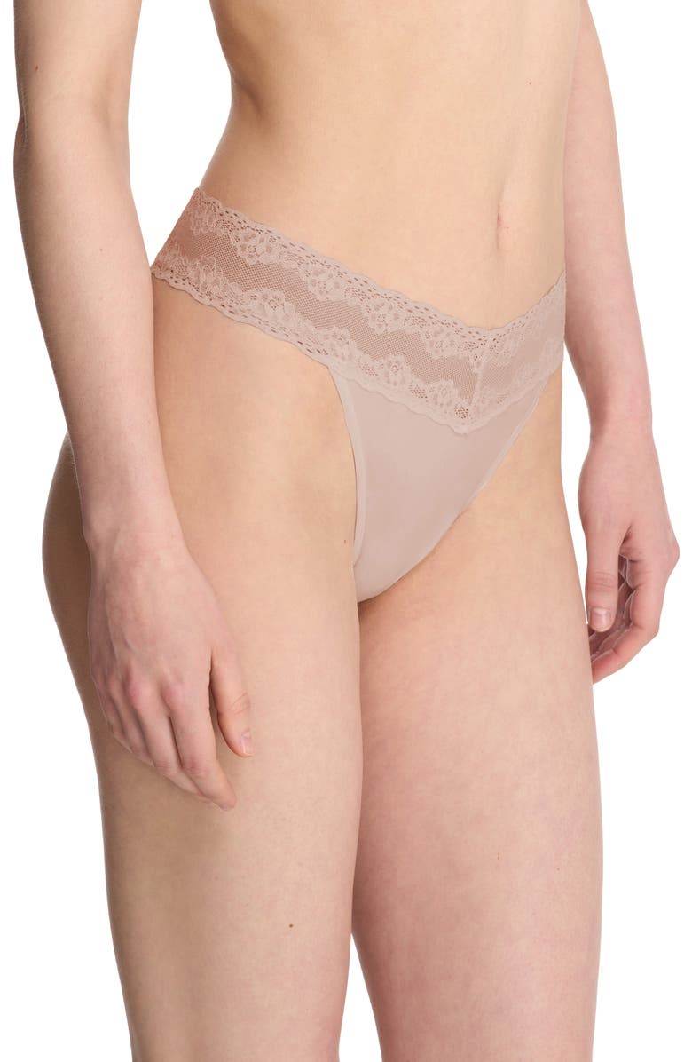 Natori Bliss Perfection One Size Thong, Alternate, color, Cafe