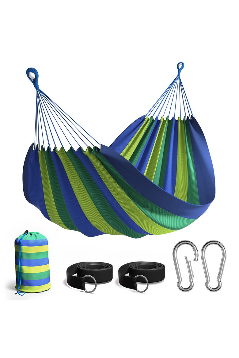 Double Hammock, Main, color, BLUE/ GREEN