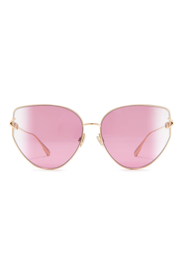 62mm Gipsy Cat Eye Sunglasses, Main, color, ROSE GOLD