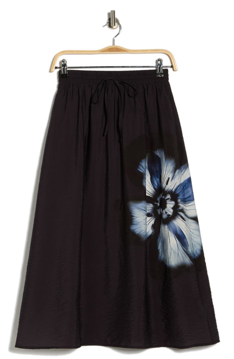Desigual Floral Woven Skirt, Main, color, Black