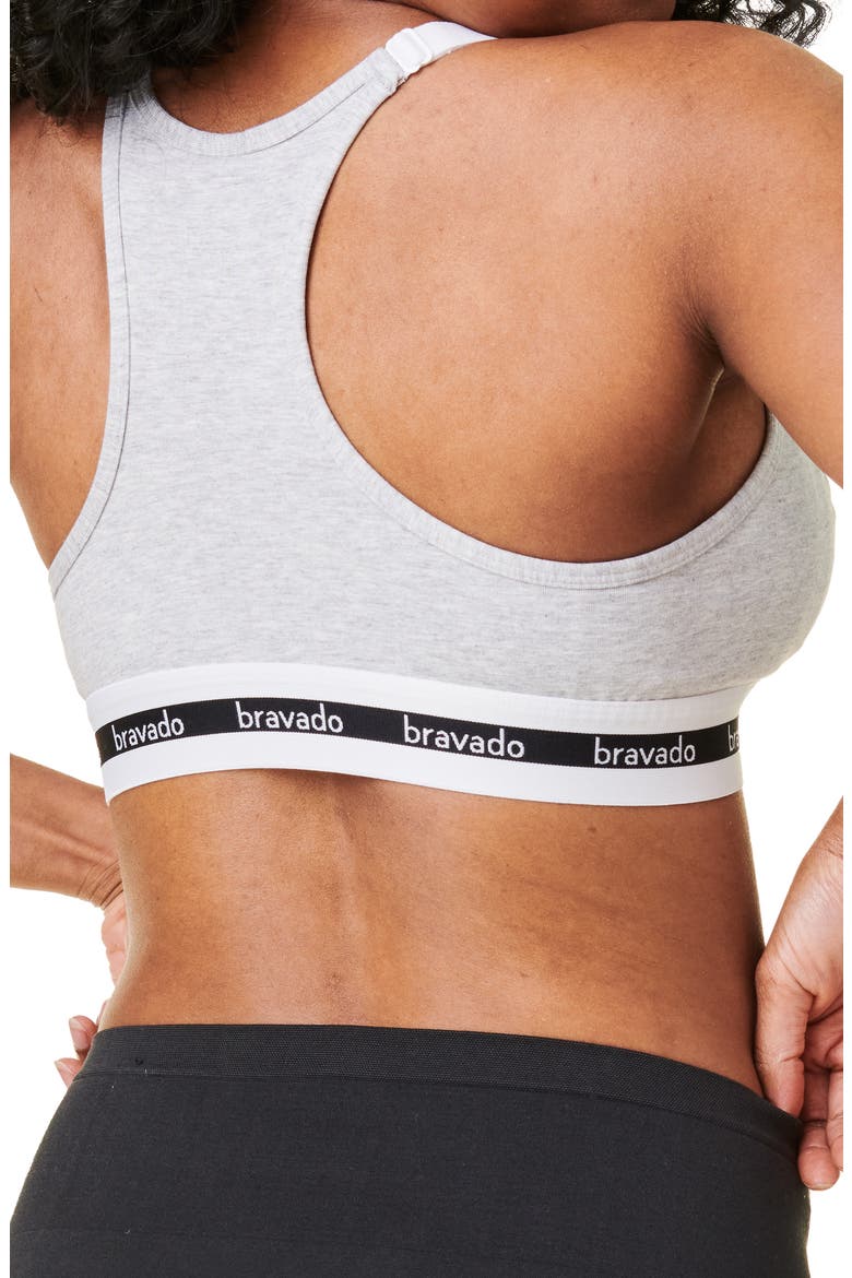 Original Organic Cotton Blend Maternity/Nursing Bra, Alternate, color, DOVE HEATHER