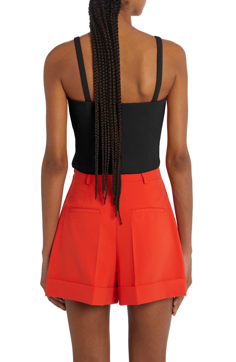 Moschino Crop Cady Bustier Top, Alternate, color,