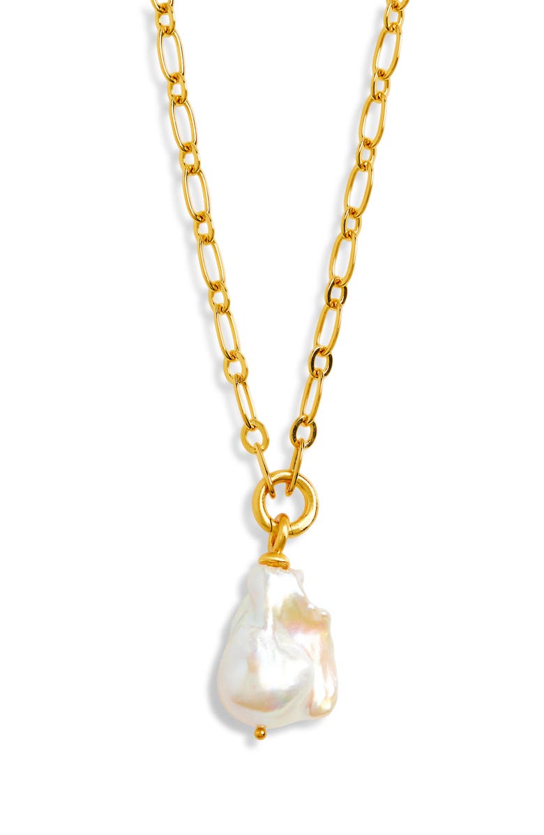 Dean Davidson Florence Freshwater Pearl Pendant Long Chain Necklace, Main, color, Pearl/ Gold