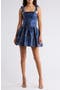 Maryann Tie Strap Floral Fit & Flare Minidress