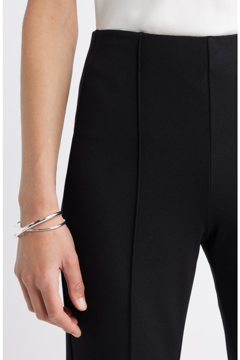 Pull-On Ponte Trousers, Alternate, color, BLACK