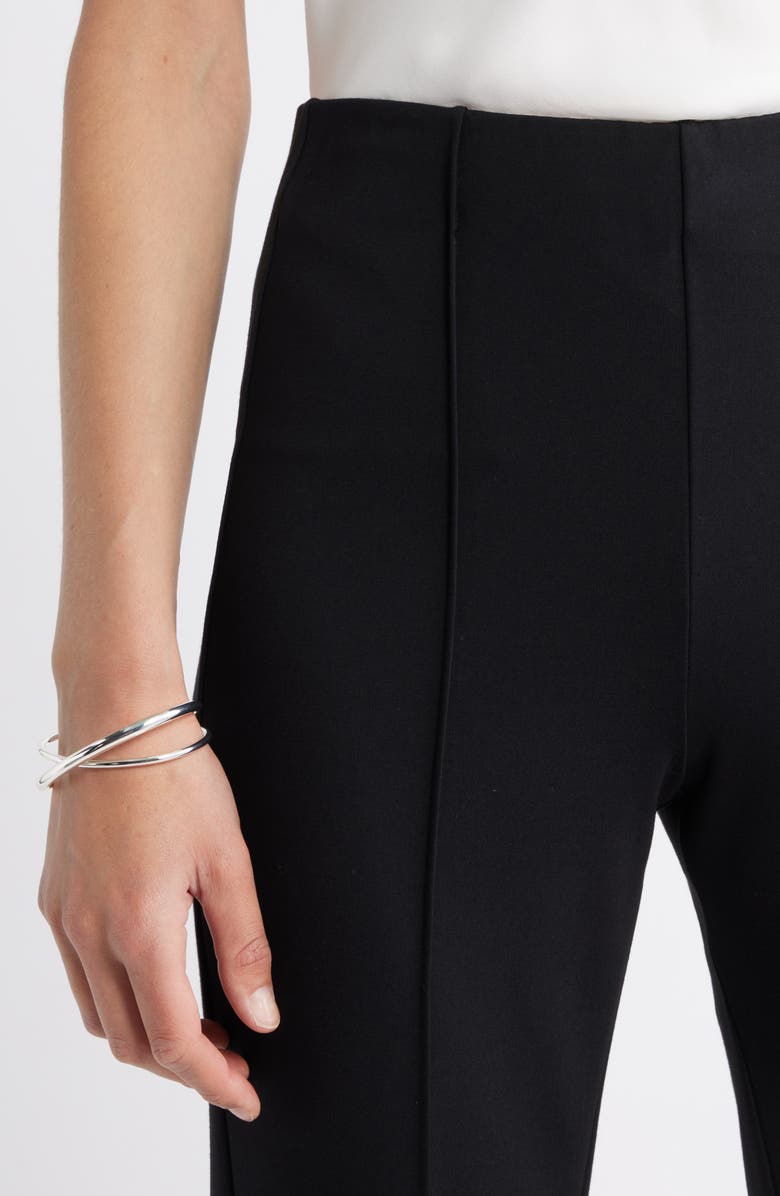 Nordstrom Pull-On Ponte Trousers, Alternate, color, Black