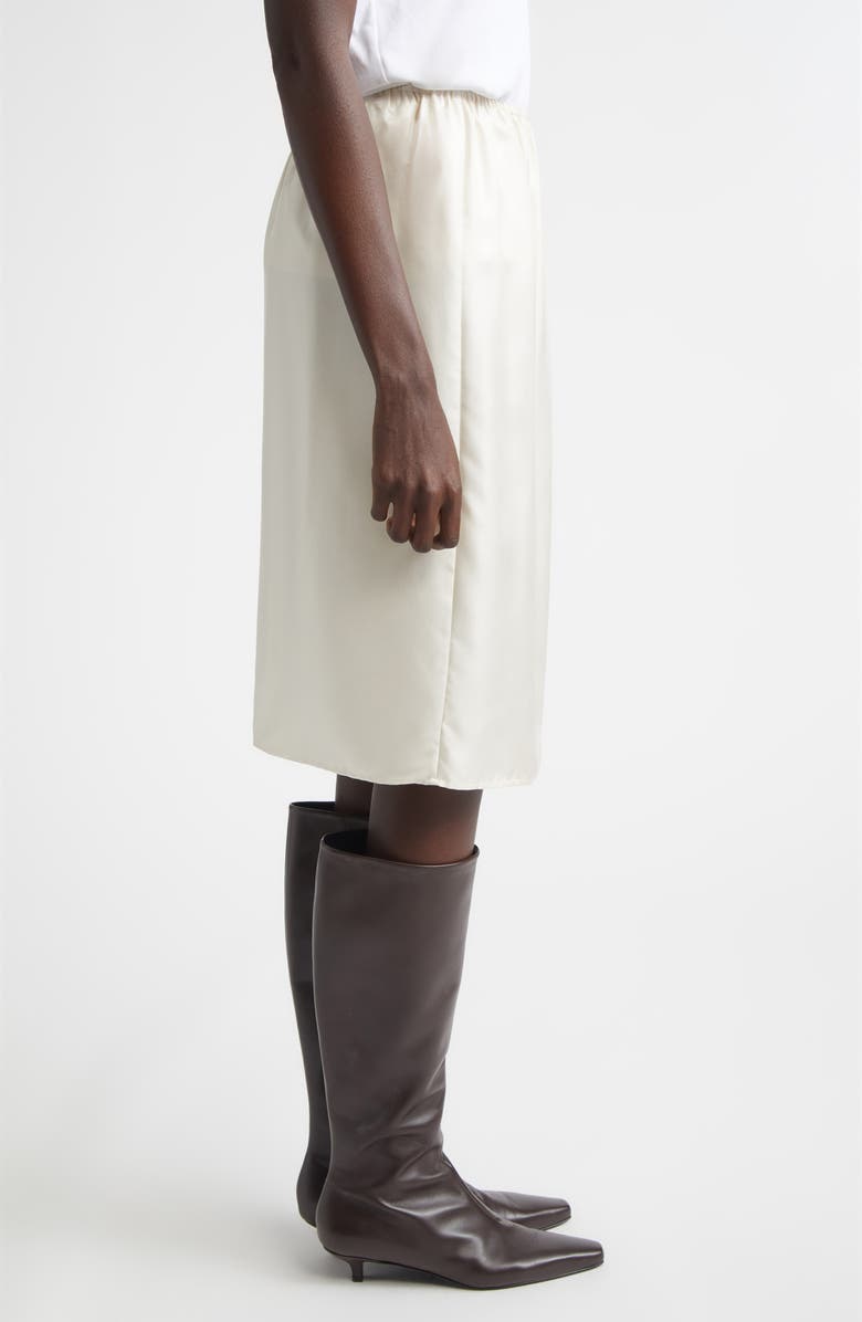LOULOU DE SAISON Vasali Silk Skirt, Alternate, color, Ivory