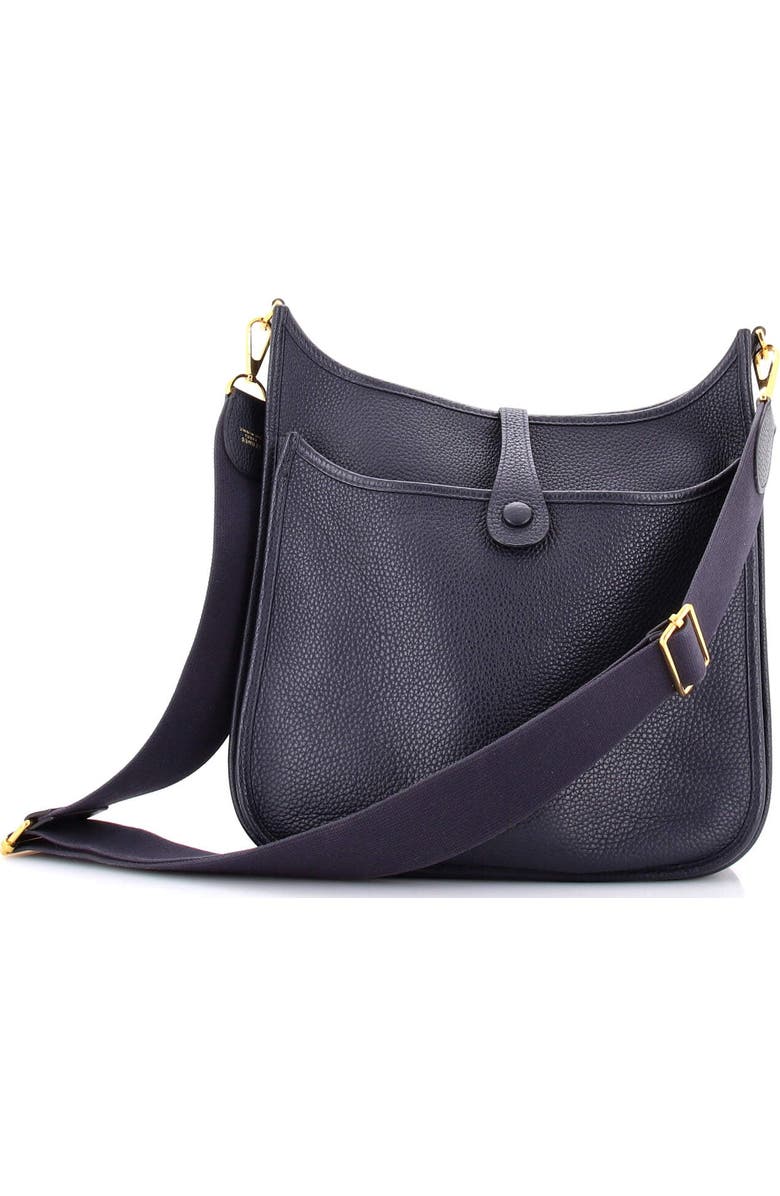 Pre-Owned Hermes Evelyne Bag Gen III Clemence PM, Alternate, color, Bleu Nuit