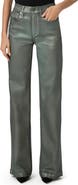 PAIGE Leenah Coated High Waist Wide Leg Jeans