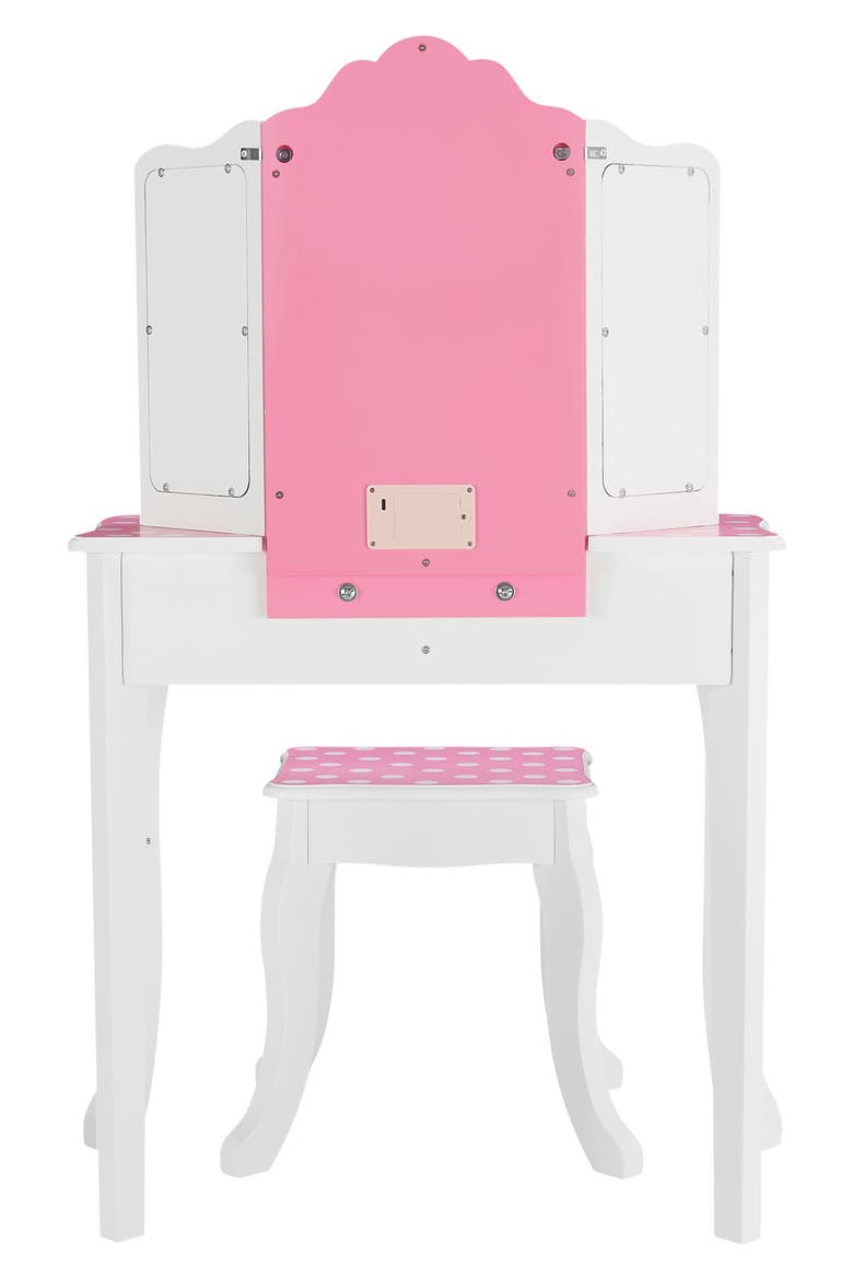 Fantasy Fields Gisele Vanity Table & Stool Set, Alternate, color, PINK