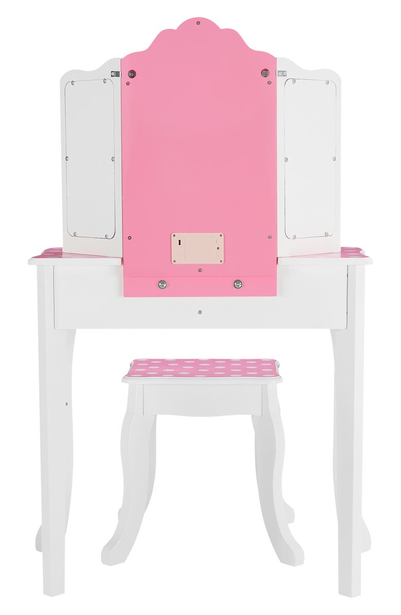 Teamson Kids Fantasy Fields Gisele Vanity Table & Stool Set, Alternate, color, Pink