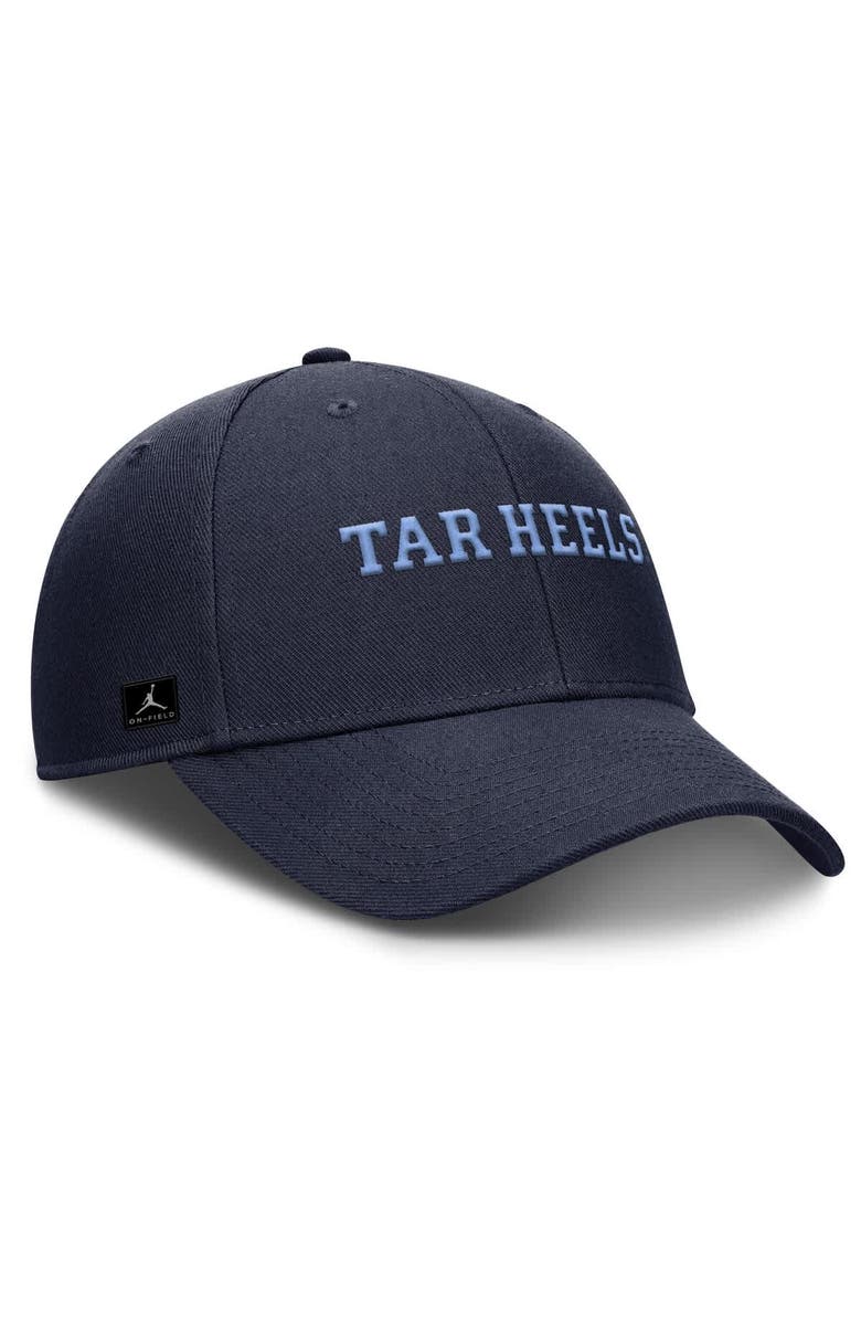 Jordan Brand Men's Jordan Brand Navy North Carolina Tar Heels 2025 On-Field Rise Performance Adjustable Hat, Alternate, color, Navy