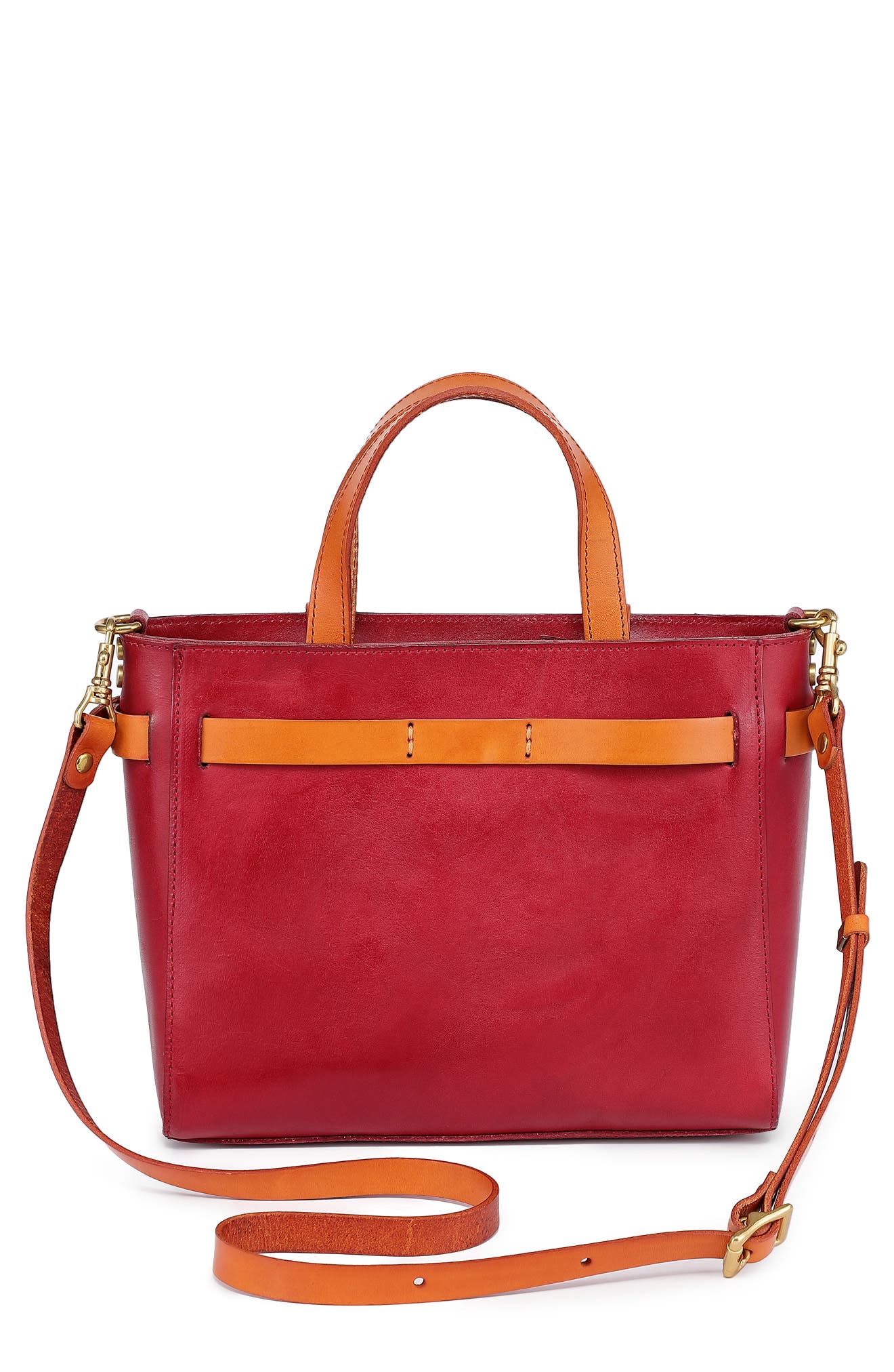Westland Leather Mini Tote, Alternate, color, RED