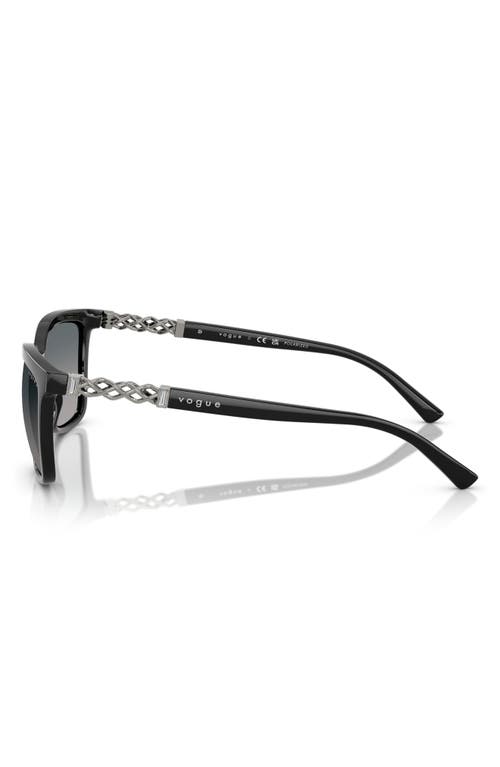 Vogue 56mm Polarized Gradient Square Sunglasses