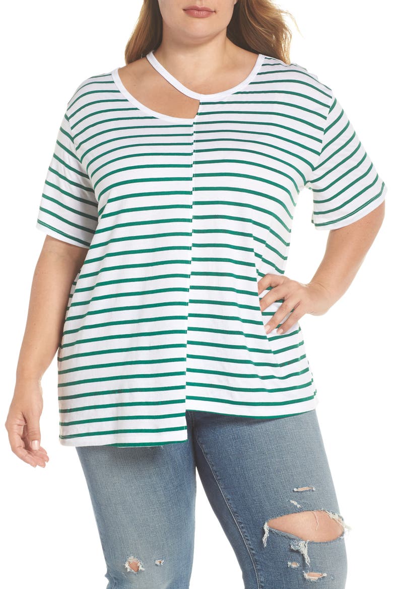 Stripe Remix Tee, Alternate, color, GREEN ULTRA TINA STRIPE