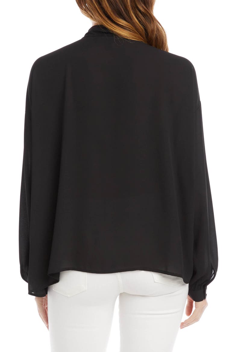 Tie Neck Blouse, Alternate, color, BLACK