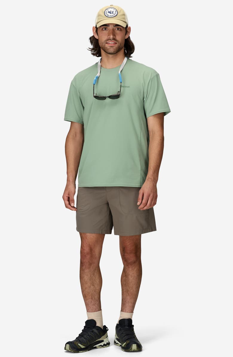 Marmot AirExchange SolarShield UPF Crewneck T-Shirt, Alternate, color, Agate Green