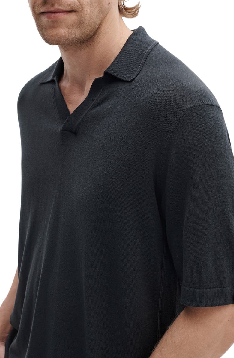 rag & bone Conrad Silk & Cotton Johnny Collar Polo, Alternate, color,