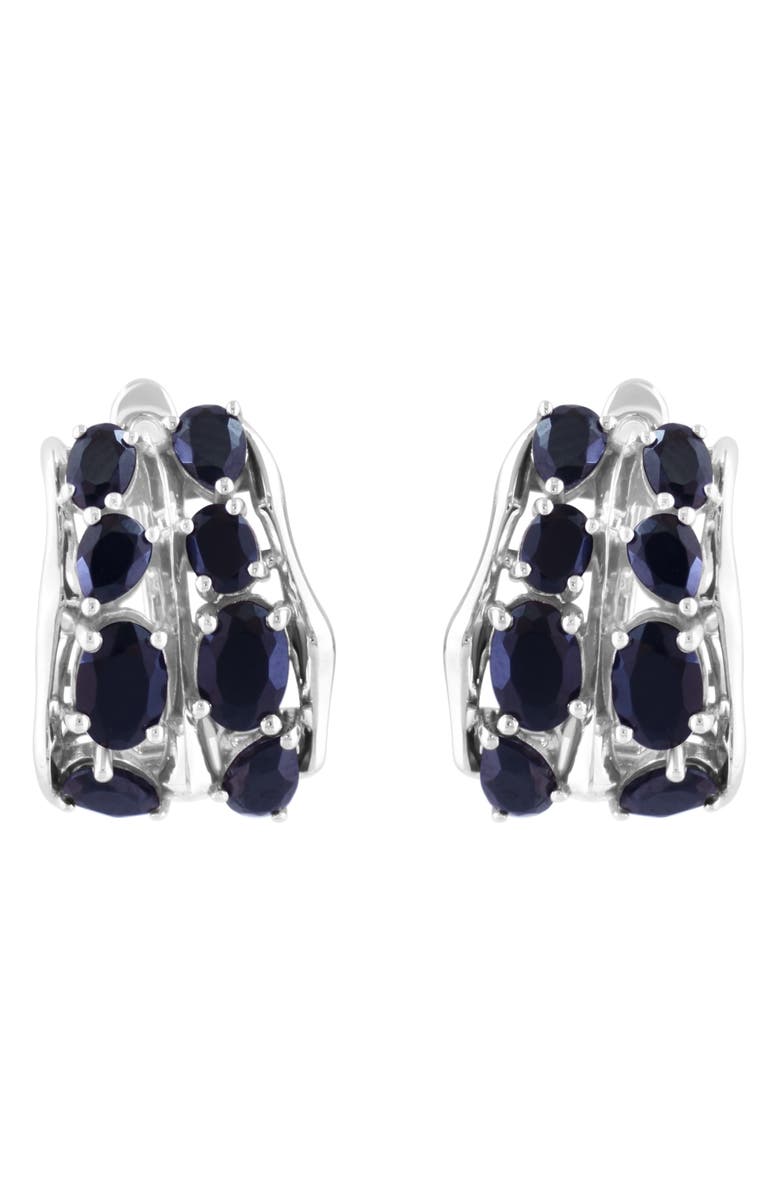 EFFY Onyx Hoop Earrings, Alternate, color, Black