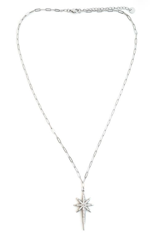 Panacea Starburst Pendant Necklace In Metallic