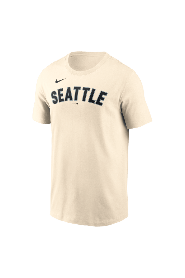 Men's  Nike Cream Seattle Mariners Alternate Wordmark T-Shirt, Alternate, color, Cream