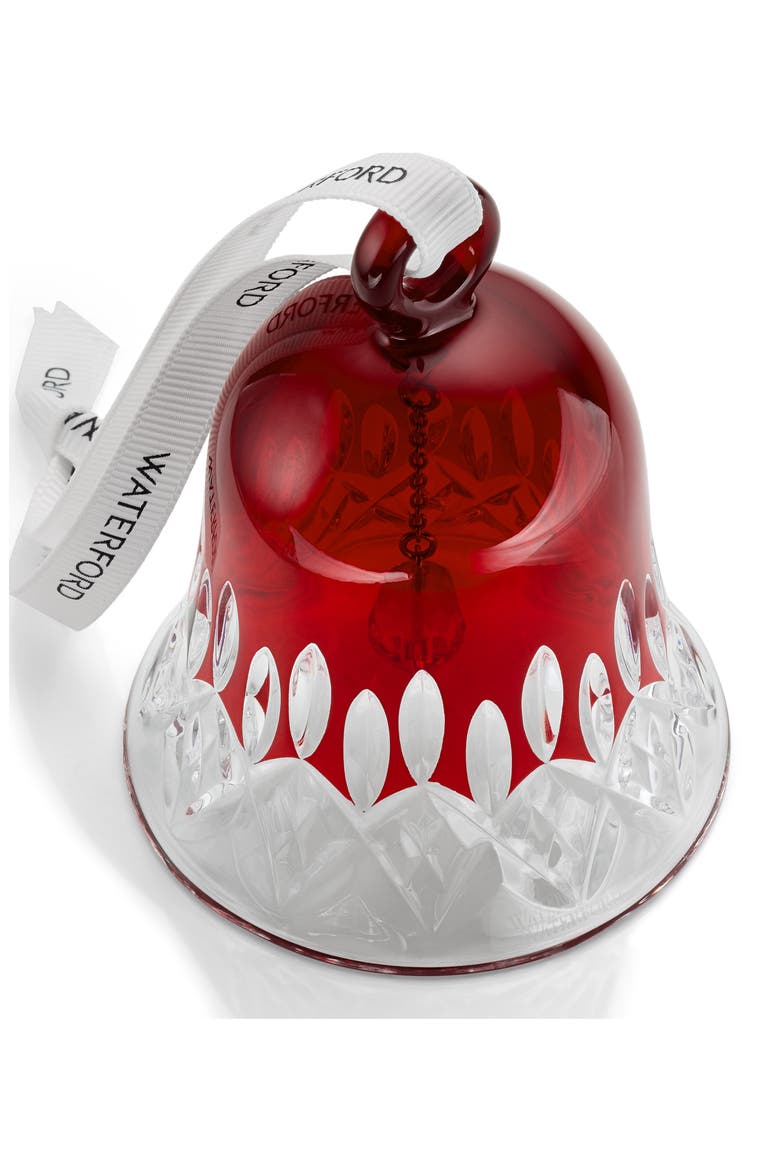 Lismore Red Bell Crystal Ornament, Alternate, color, RED