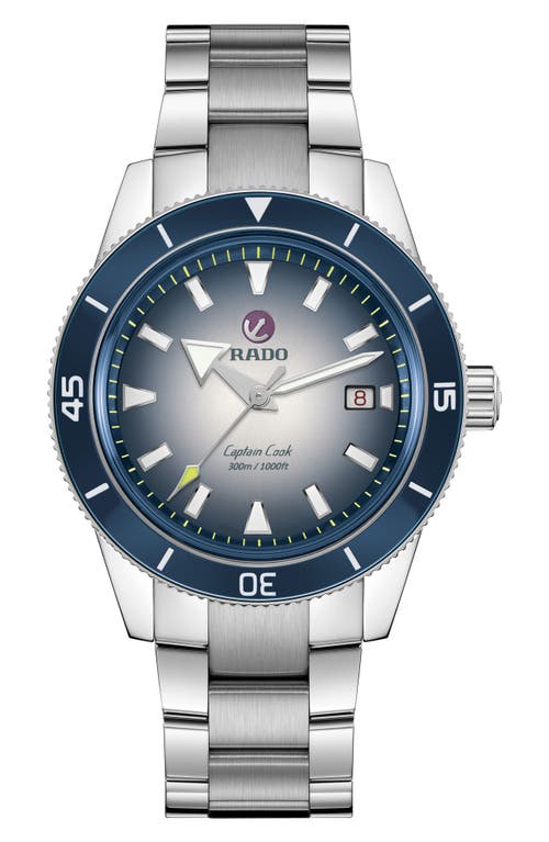 RADO Captain Cook Automatic Bracelet Watch, 42mm in Silver/Blue  product