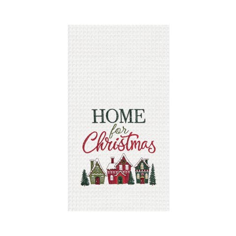 Home For Christmas Village Towel