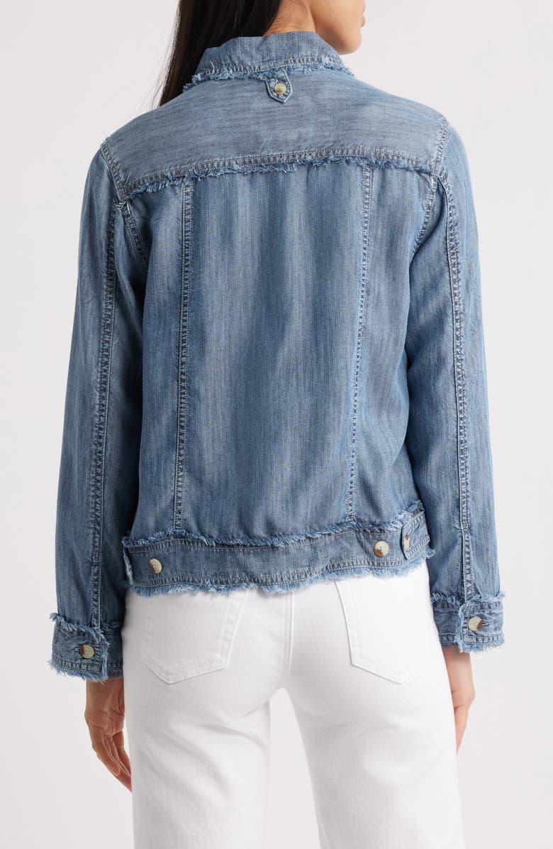 Hatley Acid Wash Frayed Trim Denim Jacket, Alternate, color,
