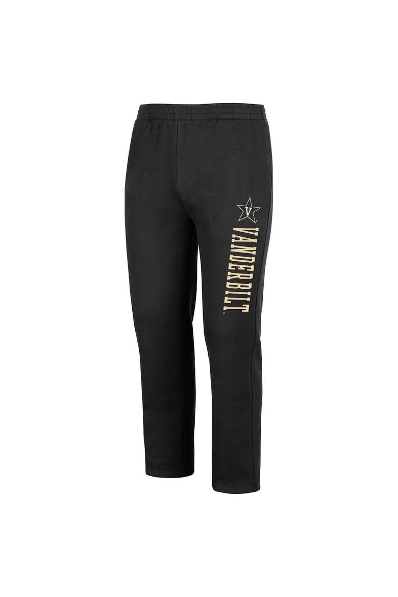 Men's Colosseum Black Vanderbilt Commodores Wordmark Pants, Alternate, color, Black