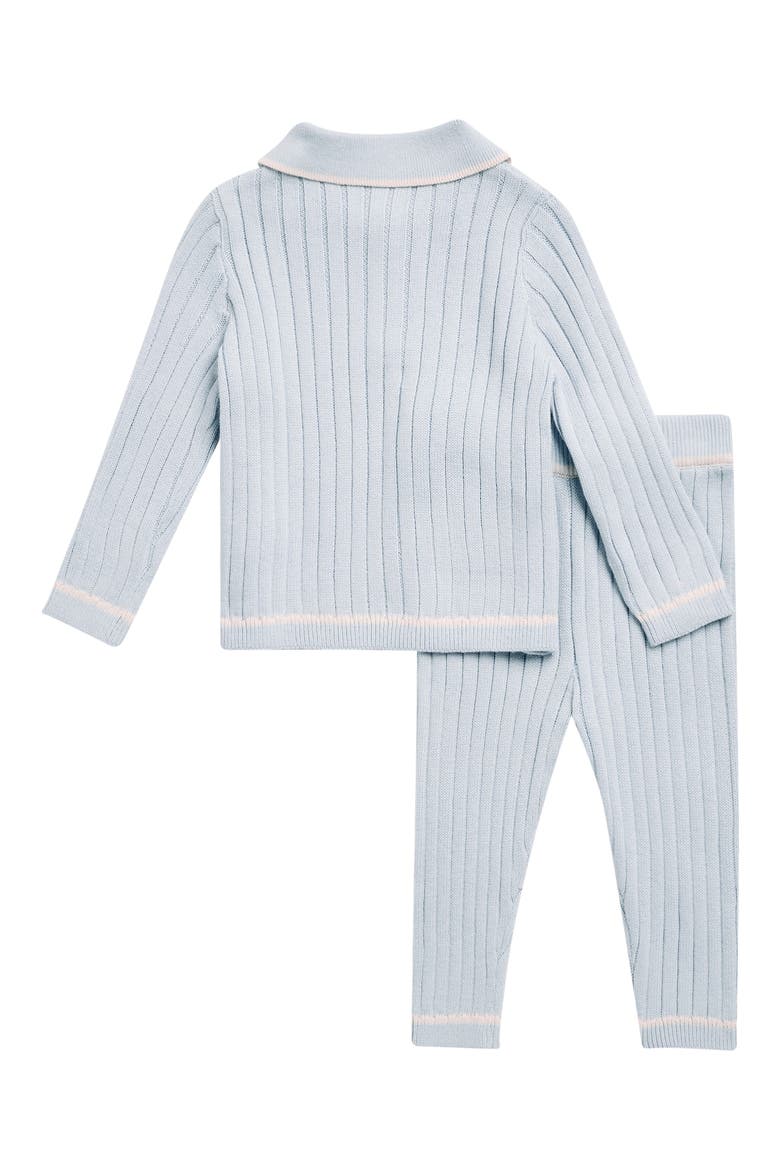 Varsity Polo Sweater & Leggings Set, Alternate, color, BLUE AIR