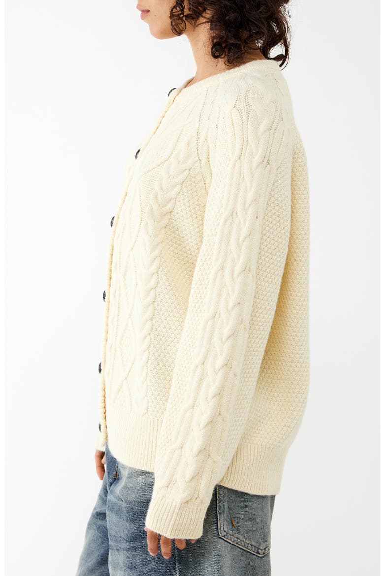 Cable Cardigan, Alternate, color, CREAM