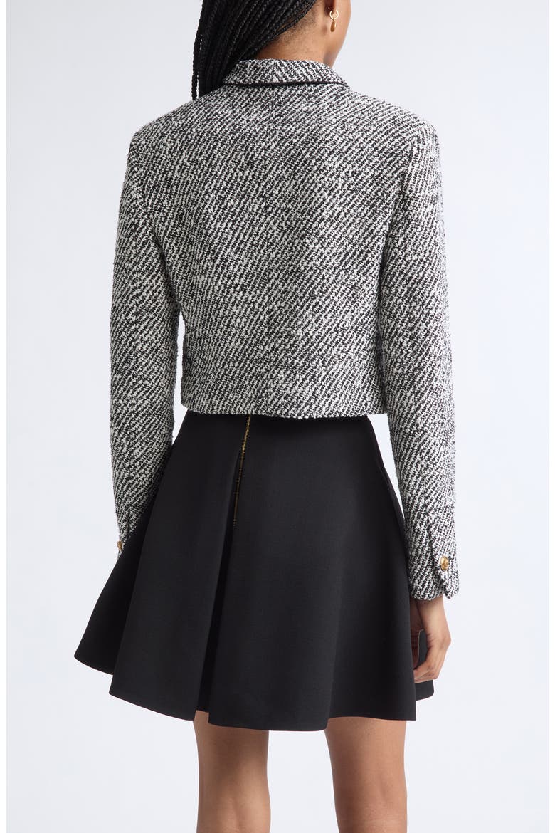 Wool Blend Bouclè Jacket, Alternate, color, BLACK WHITE