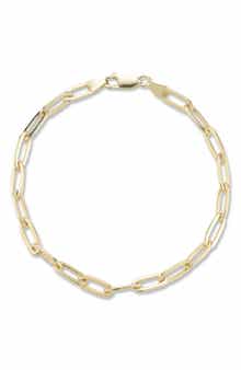 Yield of Men Paper Clip Chain Bracelet