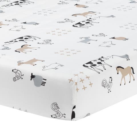 Baby Farm Animals 100% Cotton Fitted Crib Sheet