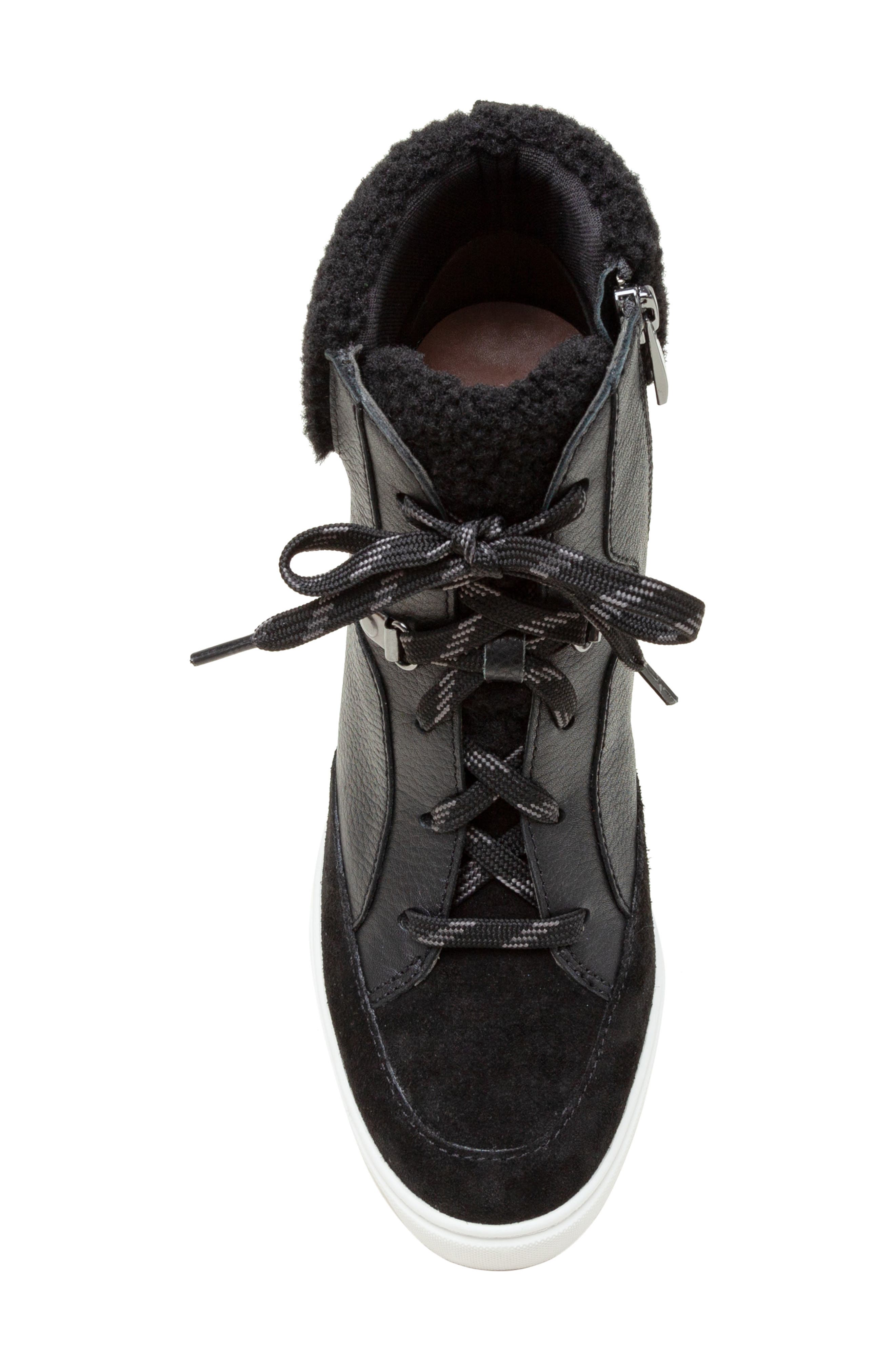 Linea Paolo Arden Wedge Sneaker, Alternate, color, Black