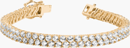 Aurate New York Lab Grown White Sapphire Double Row Tennis Bracelet