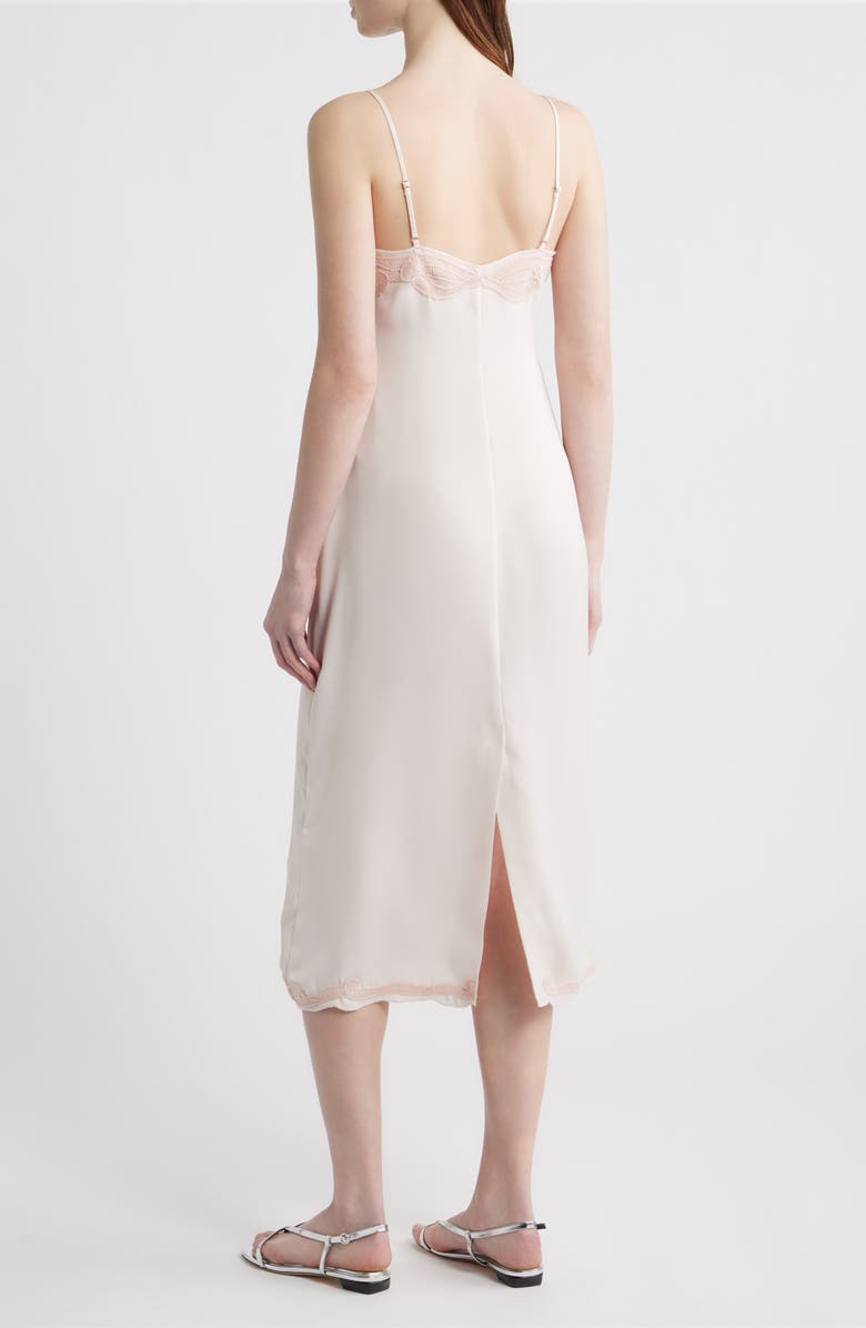 rag & bone Ann Embroidery Detail Midi Slipdress, Alternate, color, Blush