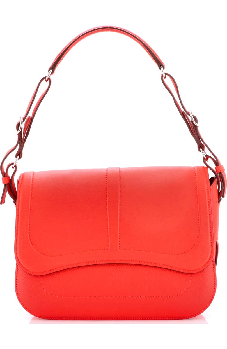 Pre-Owned Hermes Harnais Shoulder Bag Epsom and Swift, Main, color, Rouge Tomate