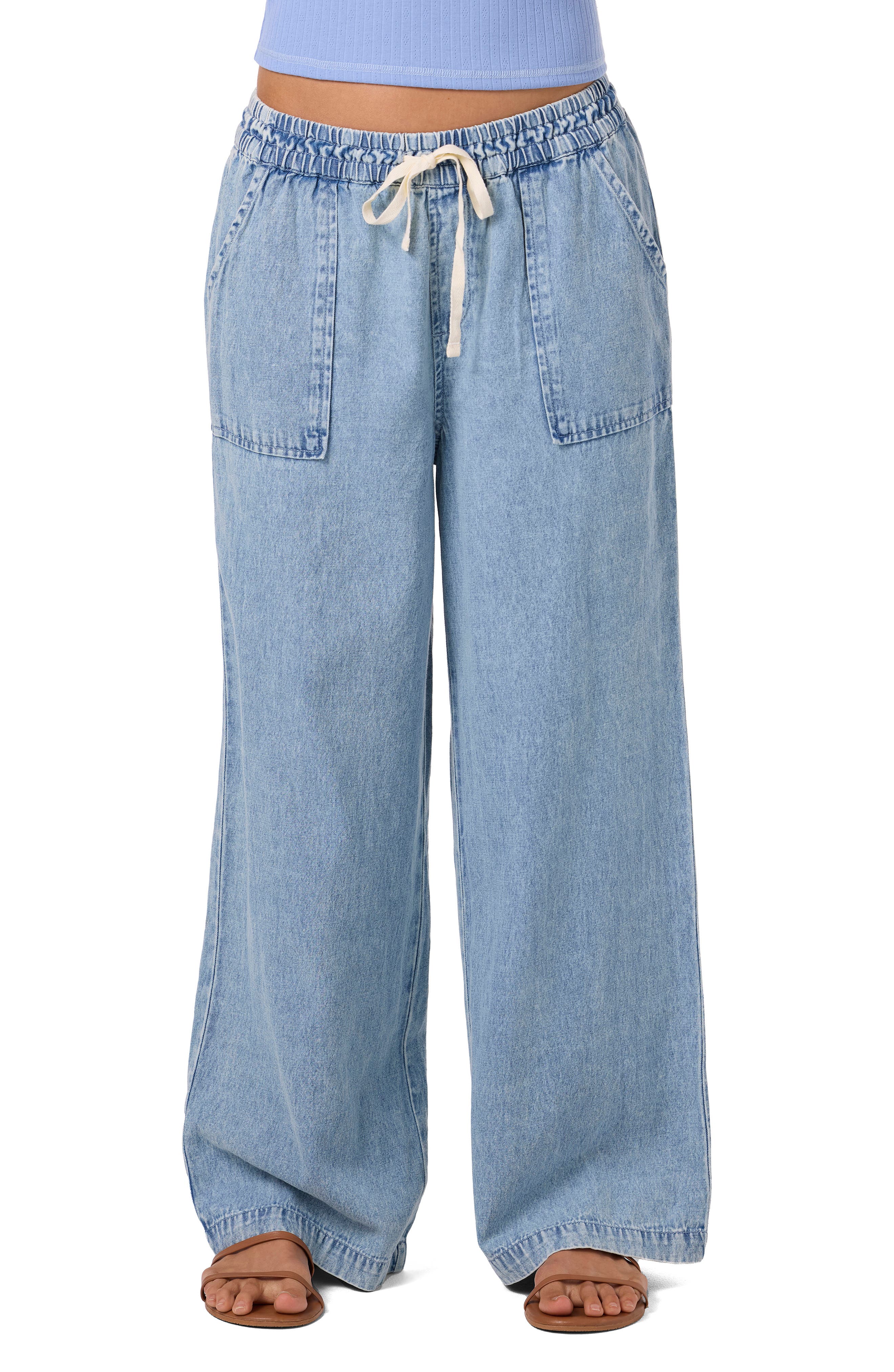 Sevie Drawstring Denim Pants (Women) | Nordstrom