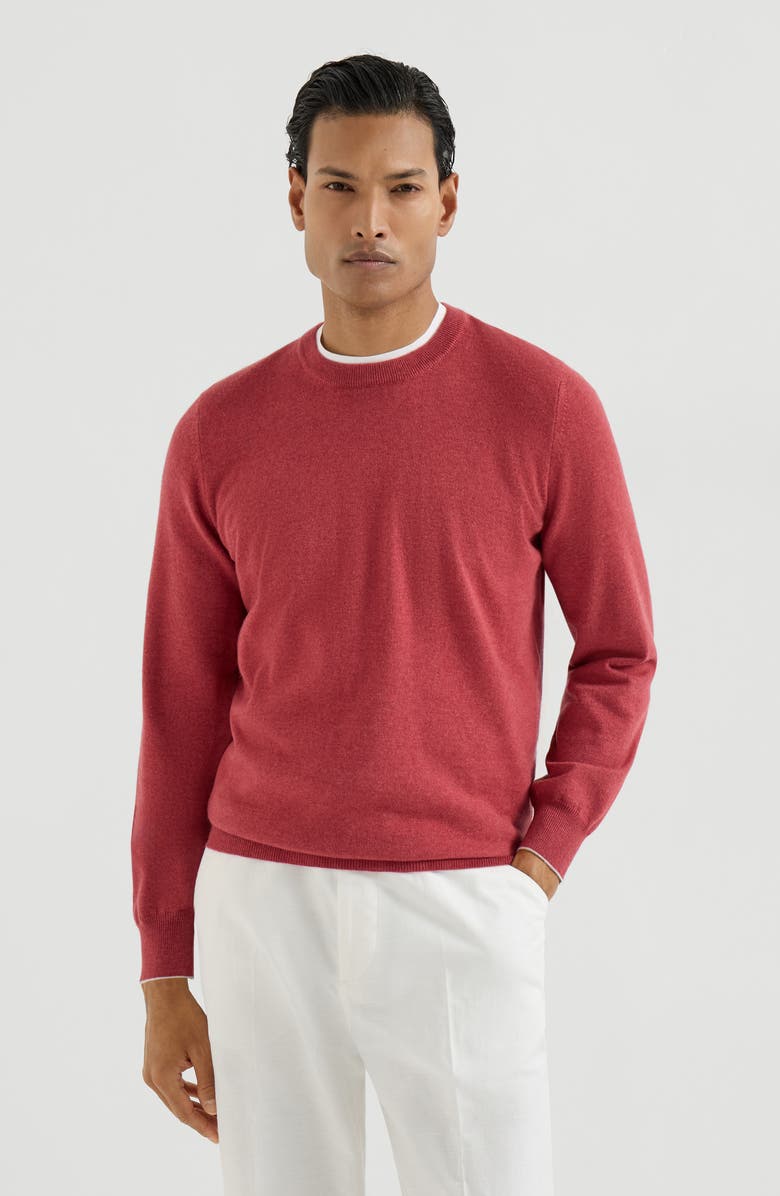 Brunello Cucinelli Cashmere sweater, Alternate, color, Strawberry