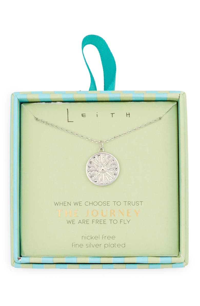 Leith Sun Disc Pendant Necklace, Main, color, 