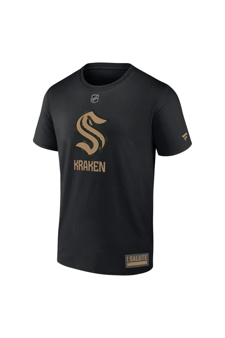 Men's Fanatics Black Seattle Kraken 2024 Military Appreciation T-Shirt, Alternate, color, Black