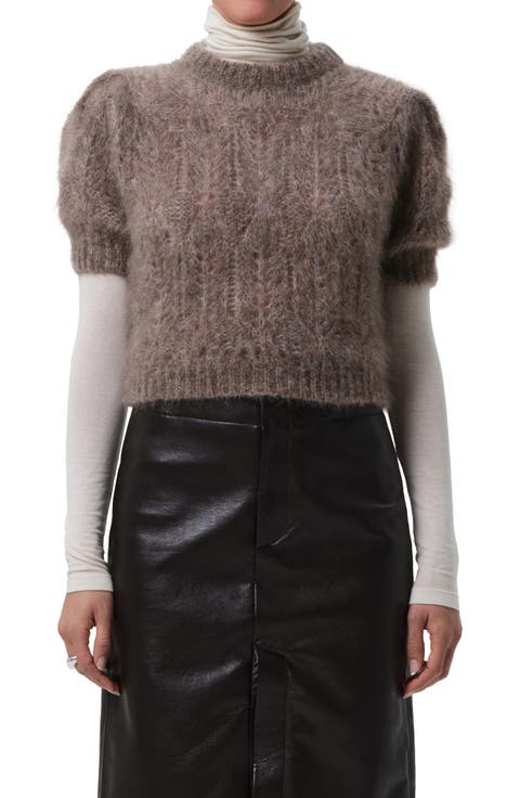 Odette Fuzzy Puff Sleeve Sweater