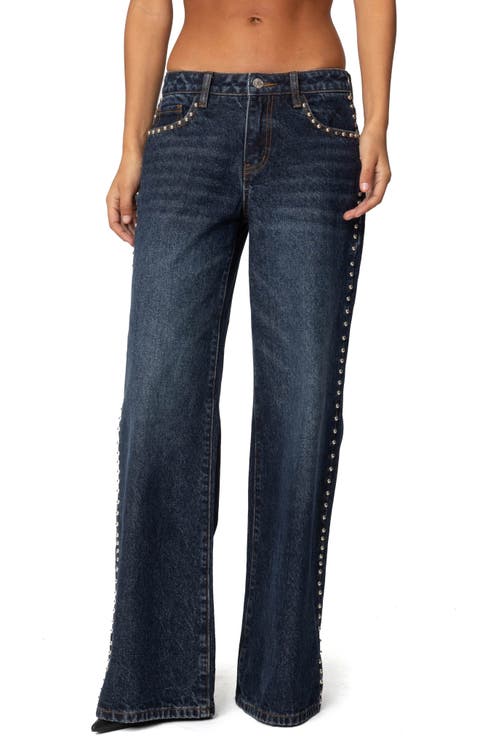 Stassie Studded Low Rise Baggy Jeans