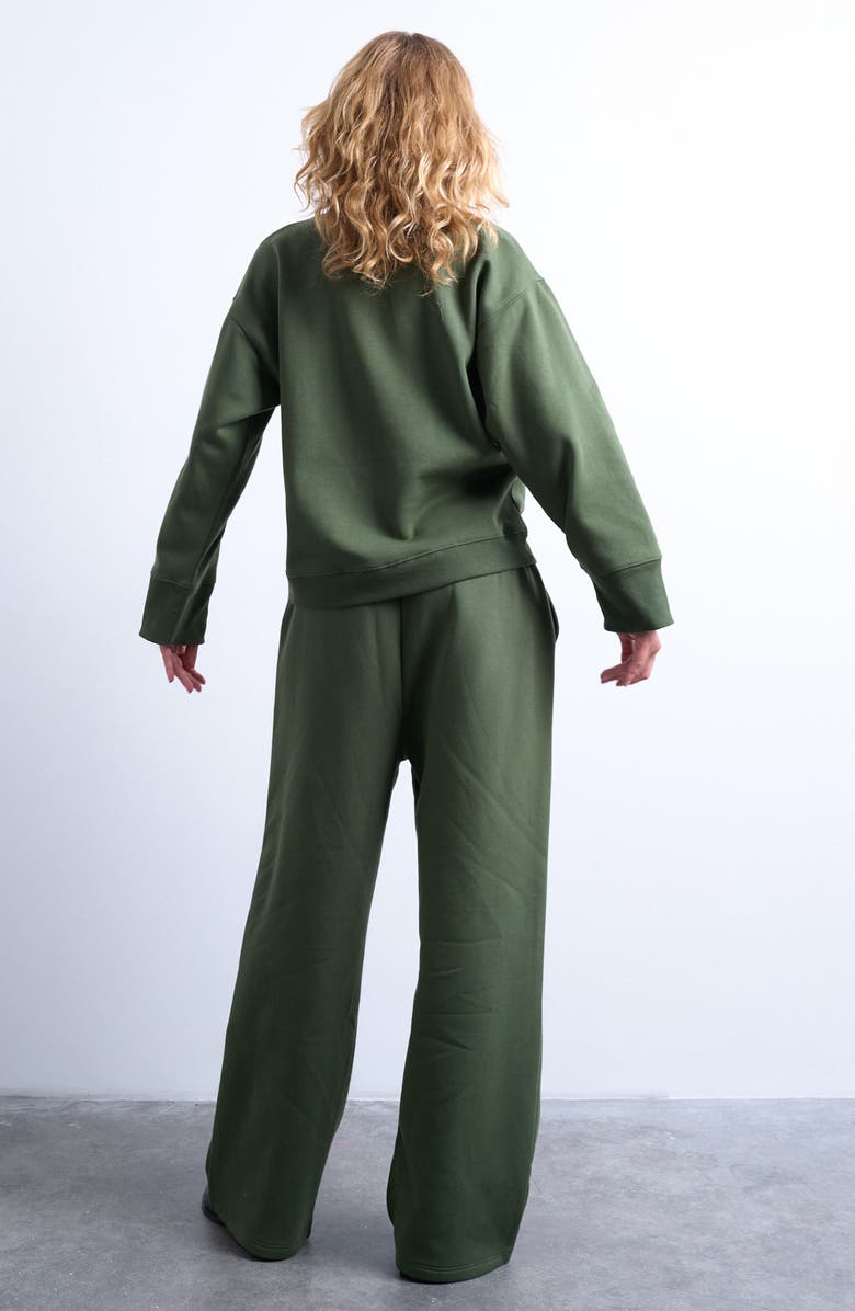 Topshop La Paloma Sweatshirt, Alternate, color, Medium Green