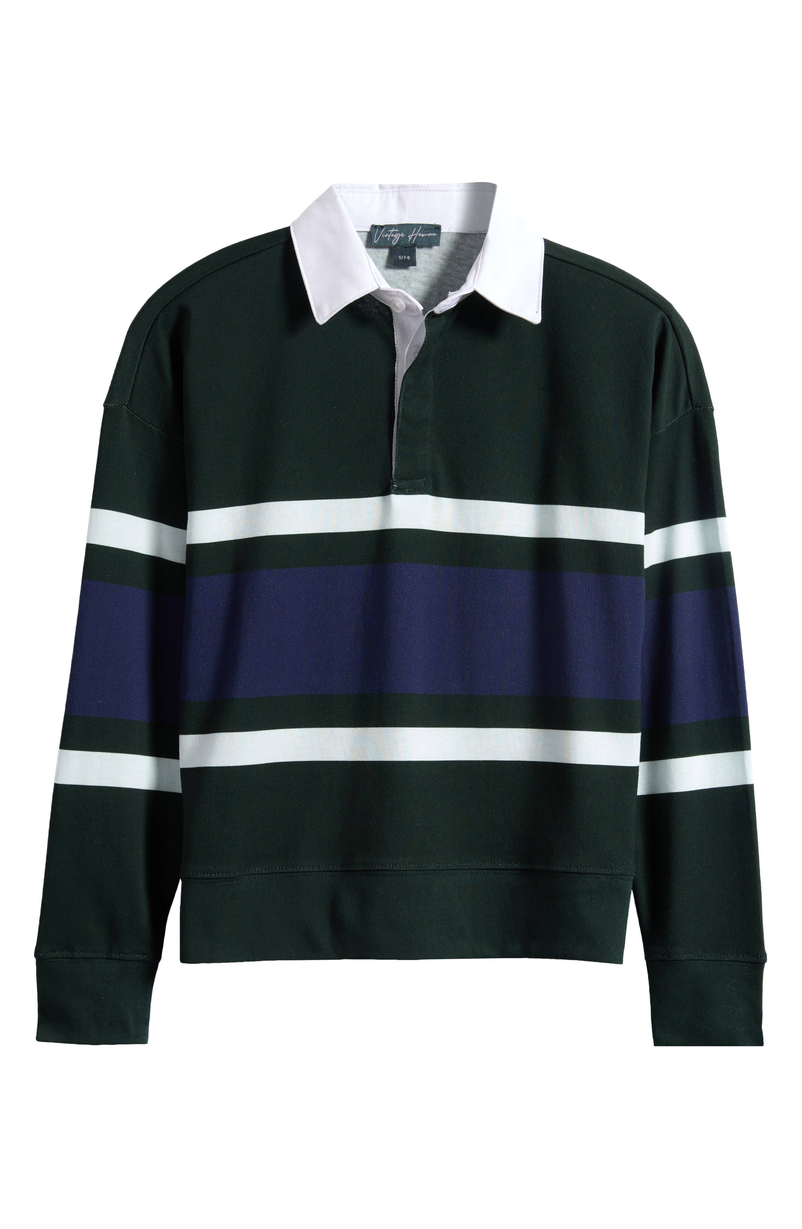 Kids' Stripe Polo Sweatshirt