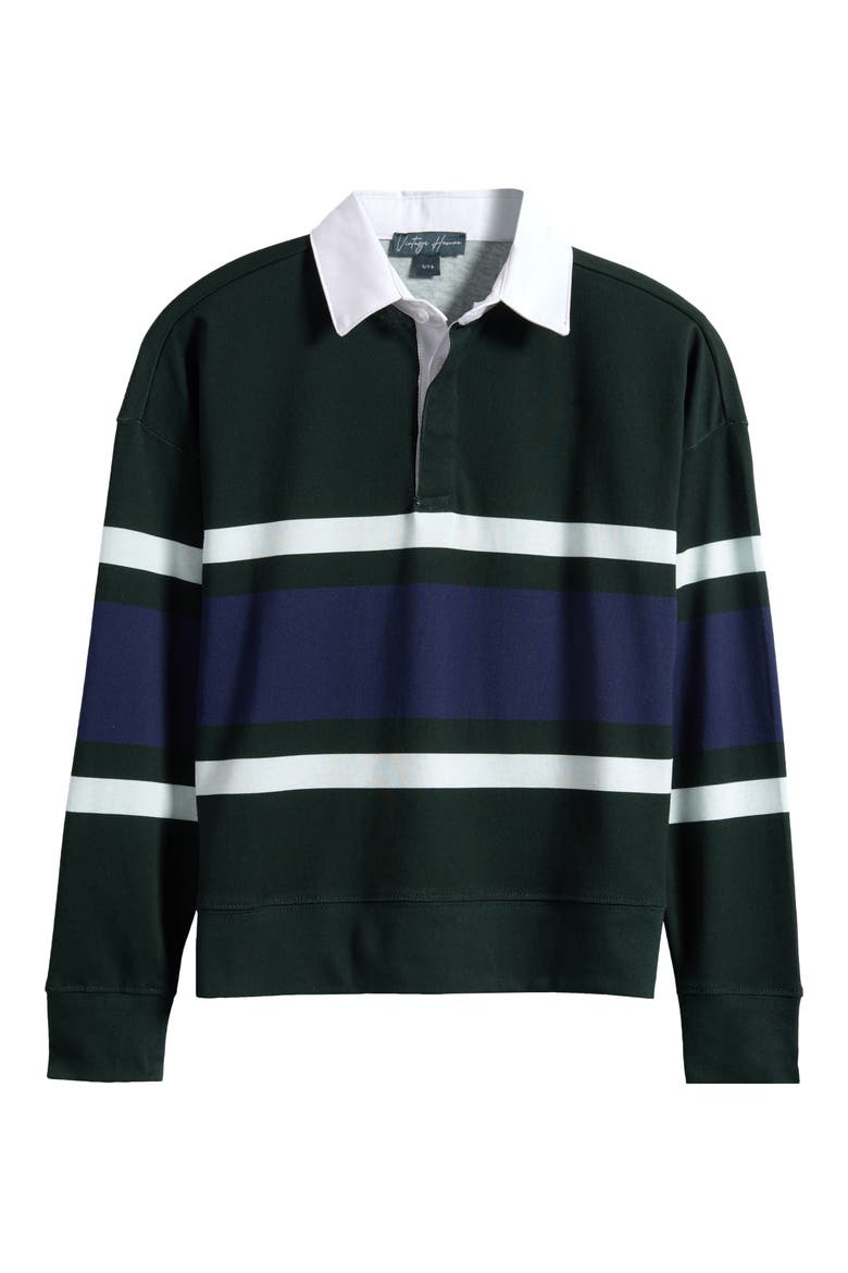 Kids' Stripe Polo Sweatshirt, Main, color, ALPINE
